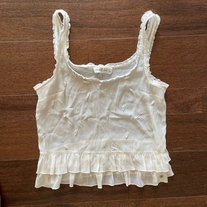 Abercrombie white sheer tank